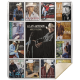 Alan Jackson Album Blanket, Alan Jackson Fleece, Sherpa Blanket for Fans - MSHM Premium Mink Sherpa Blanket 50x60