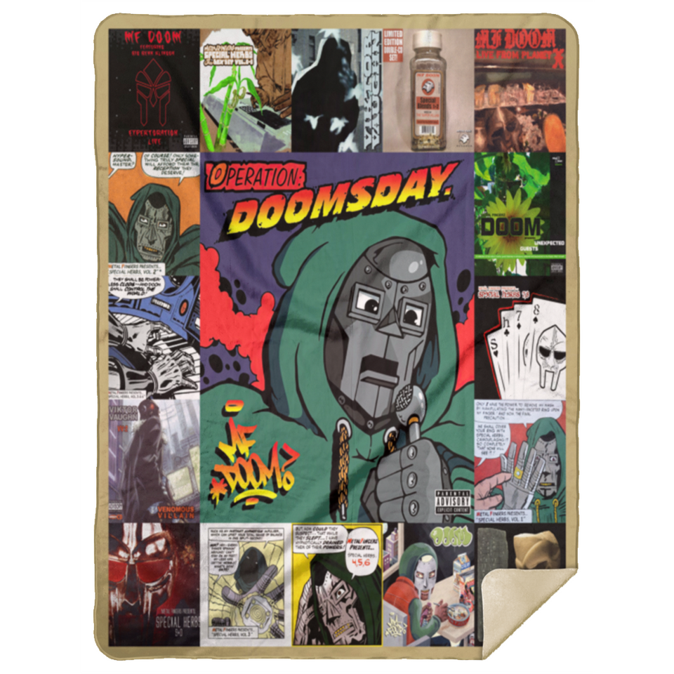 Mf Doom Albums Blanket, MF DOOM Fleece, Sherpa Blanket for Fans - MSHL Premium Mink Sherpa Blanket 60x80