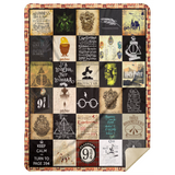 Harry Potter Blanket, Hogwarts School Fleece Sherpa Blanket Gift For Fans - MSHL Premium Mink Sherpa Blanket 60x80