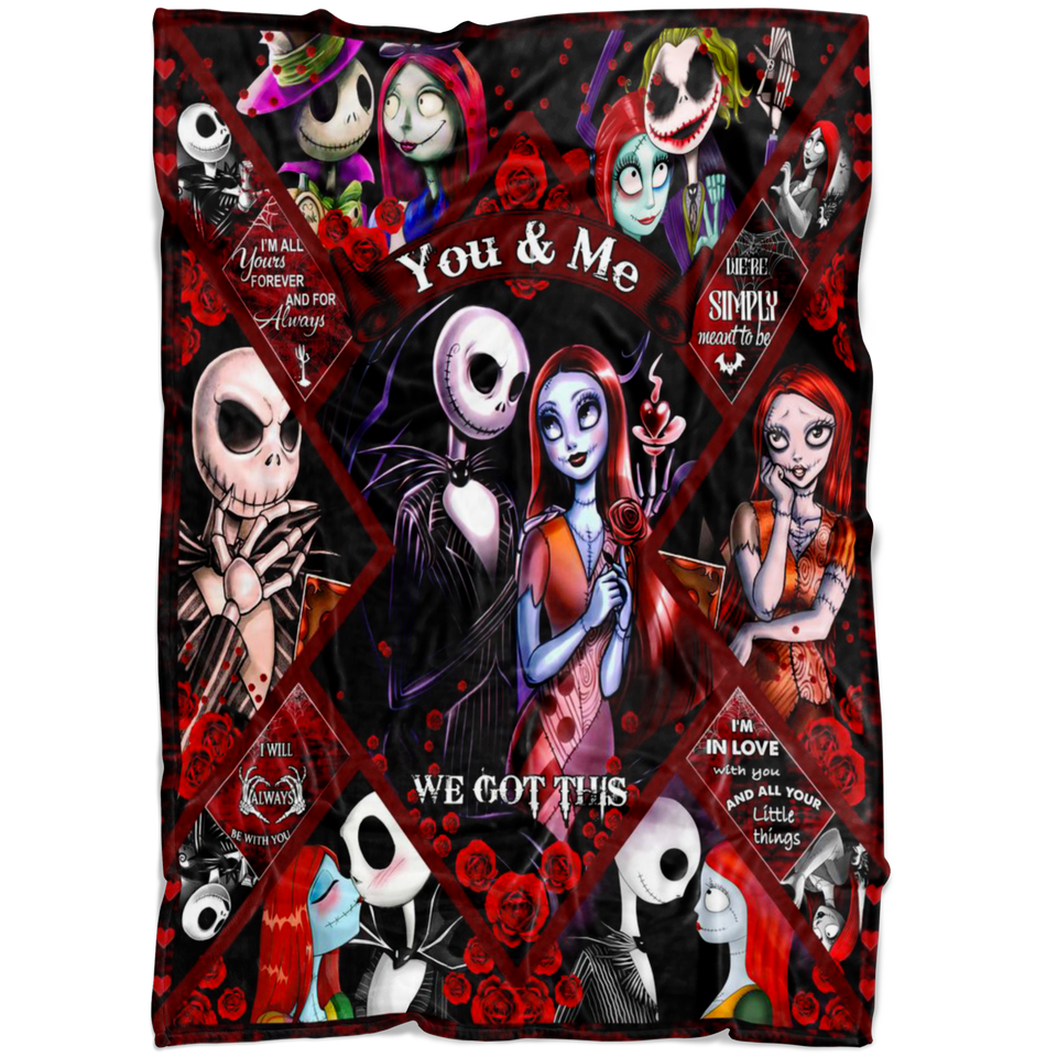 You and Me We Got This Jack Skellington and Sally Blanket (1)