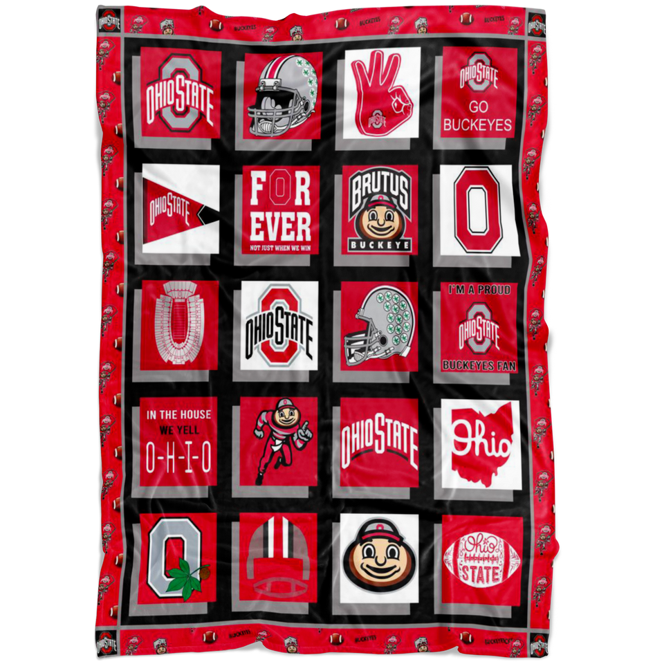 Ohio State Buckeyes Blanket V2