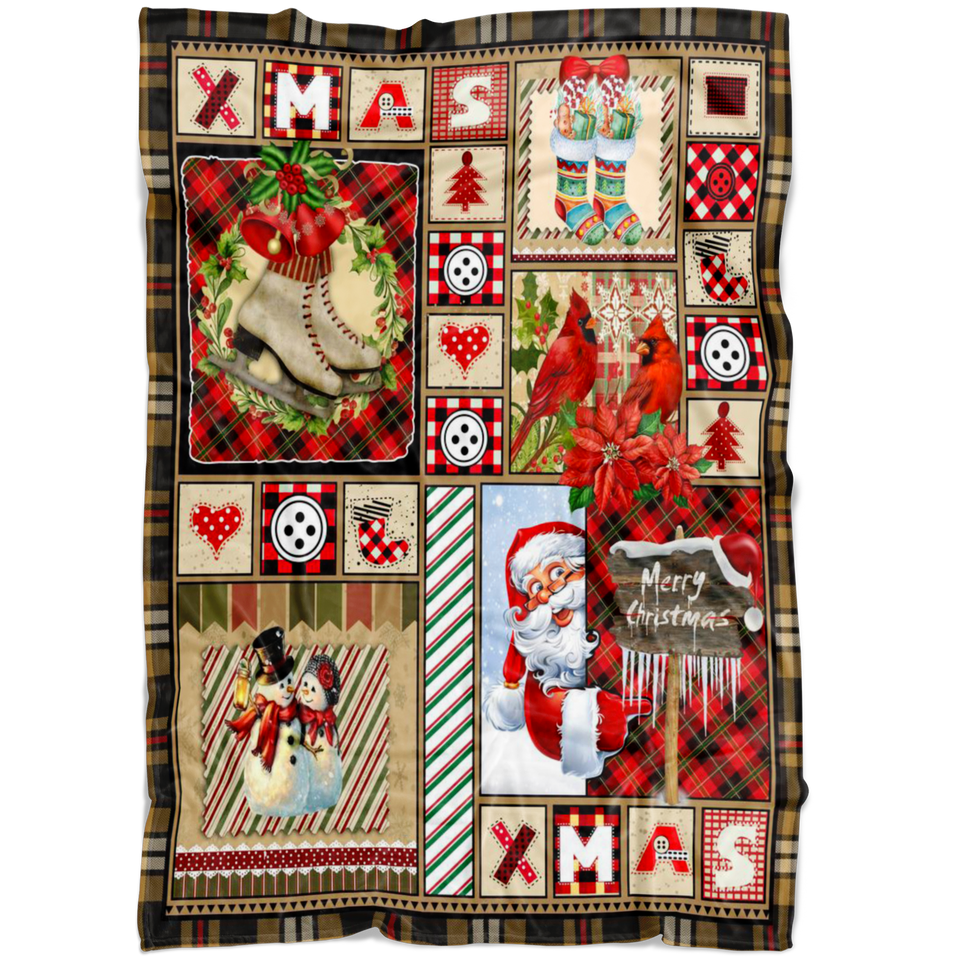 Merry Christmas Blanket Xmas Quilt