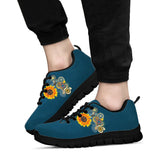 Manadala Peace Sign, Purple Black, Women's Boots SNEAKERS