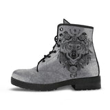 Gray Wolf, Leather Boots Women, Handcrafted Boots, Streetwear, Women Winter Boot