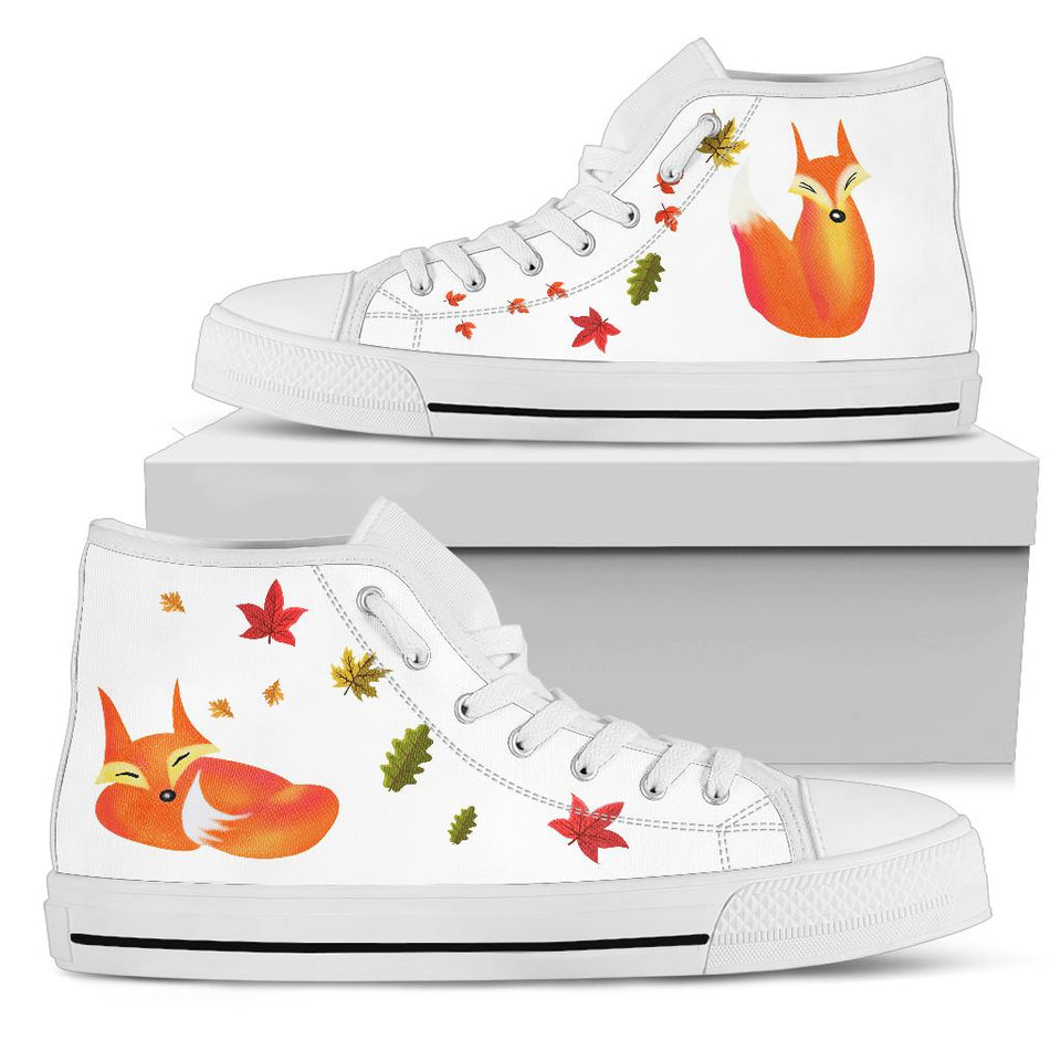 Cute Fox Hand Painted shoes Fox Illustration