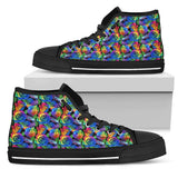 Colorful Floral, Womens Leather Boots