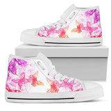Colorful Abstract Art Butterflies High Top