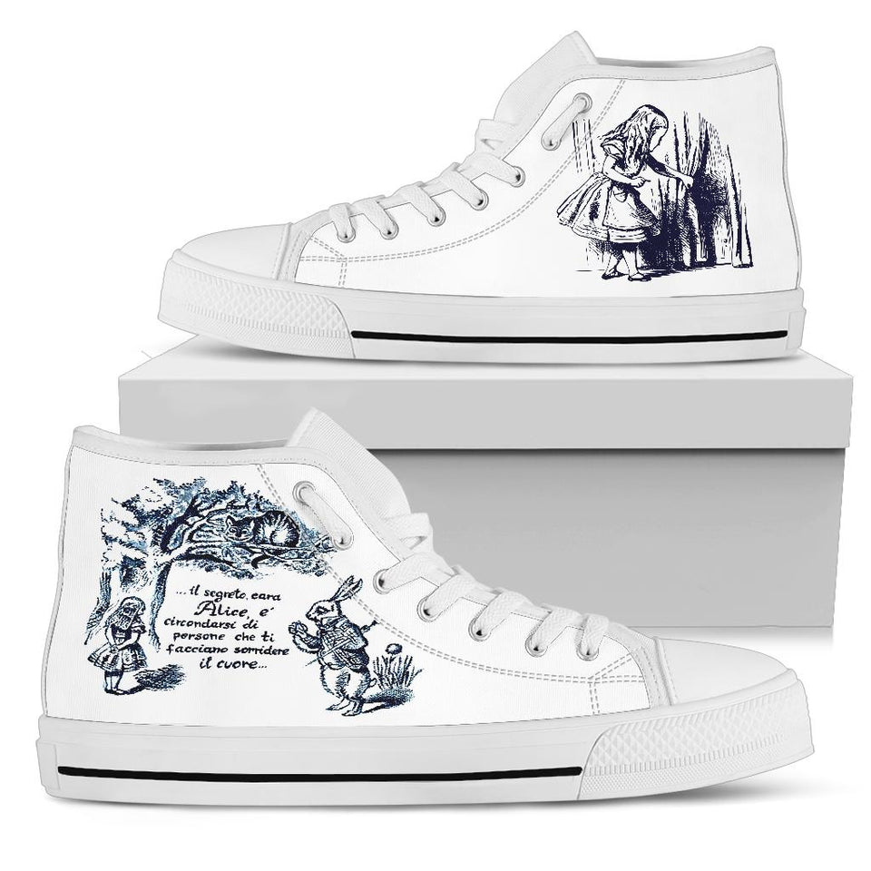 Hand-painted Converse All Star sneakers, custom Alice in Wonderland