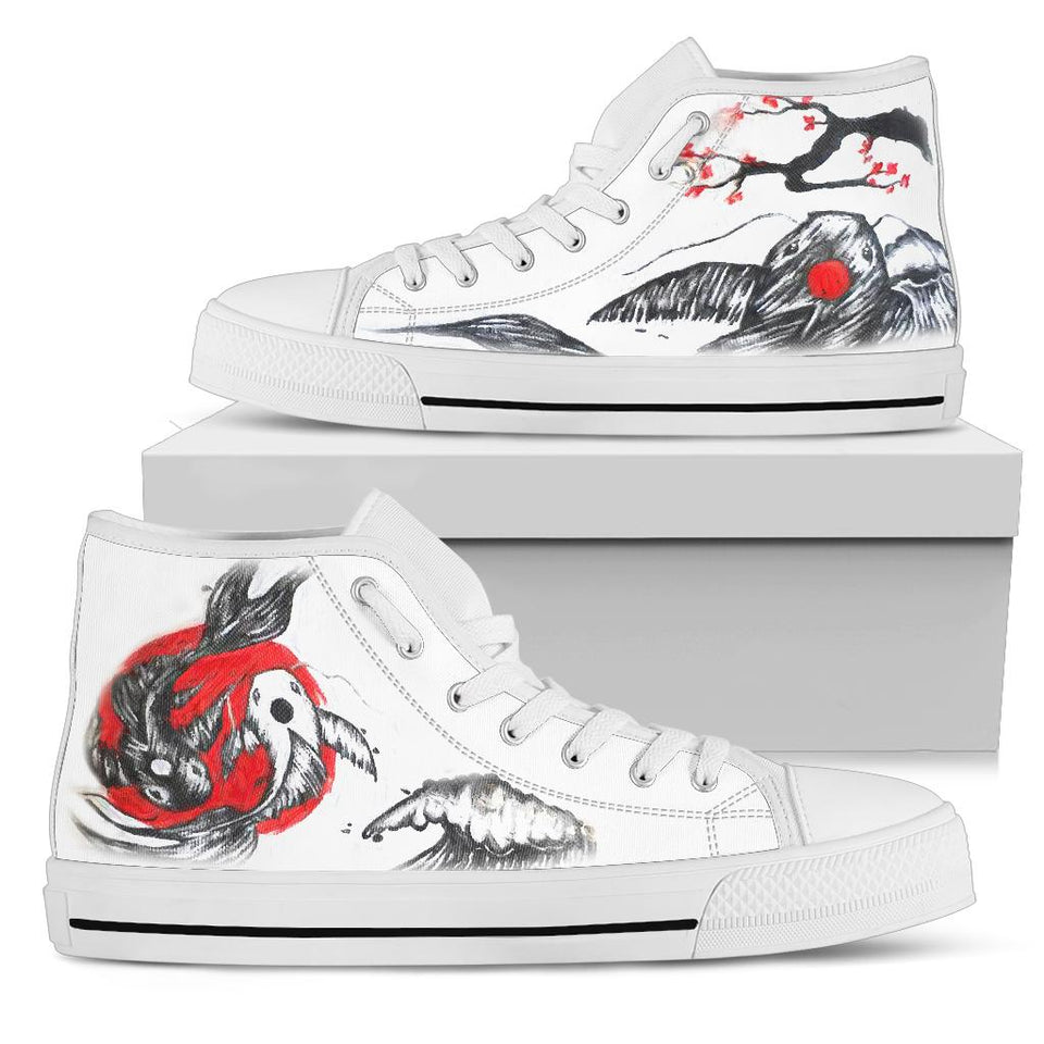 Japanese Koi Fish Hand Painted Shoes
