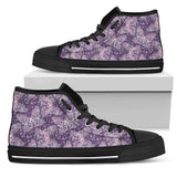 Purple Butterfly, Leather Boots Women