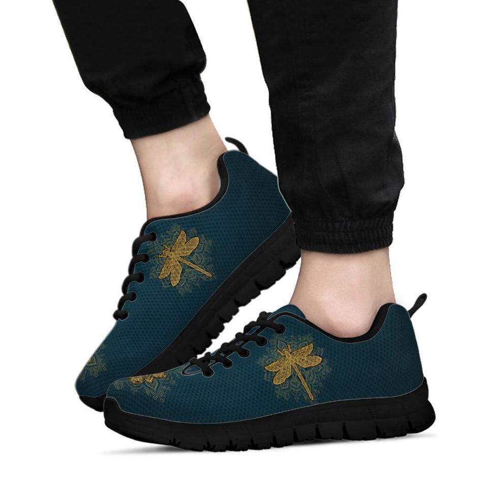 Dragonfly Boots, Golden Mandala, Womens Sneakers