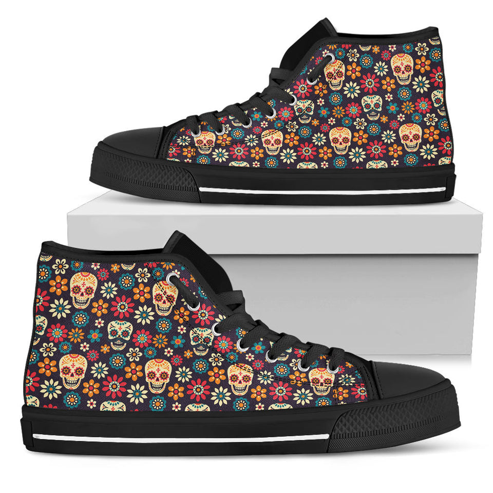 Sugar Skull Boots, Womens Skull Boots high top