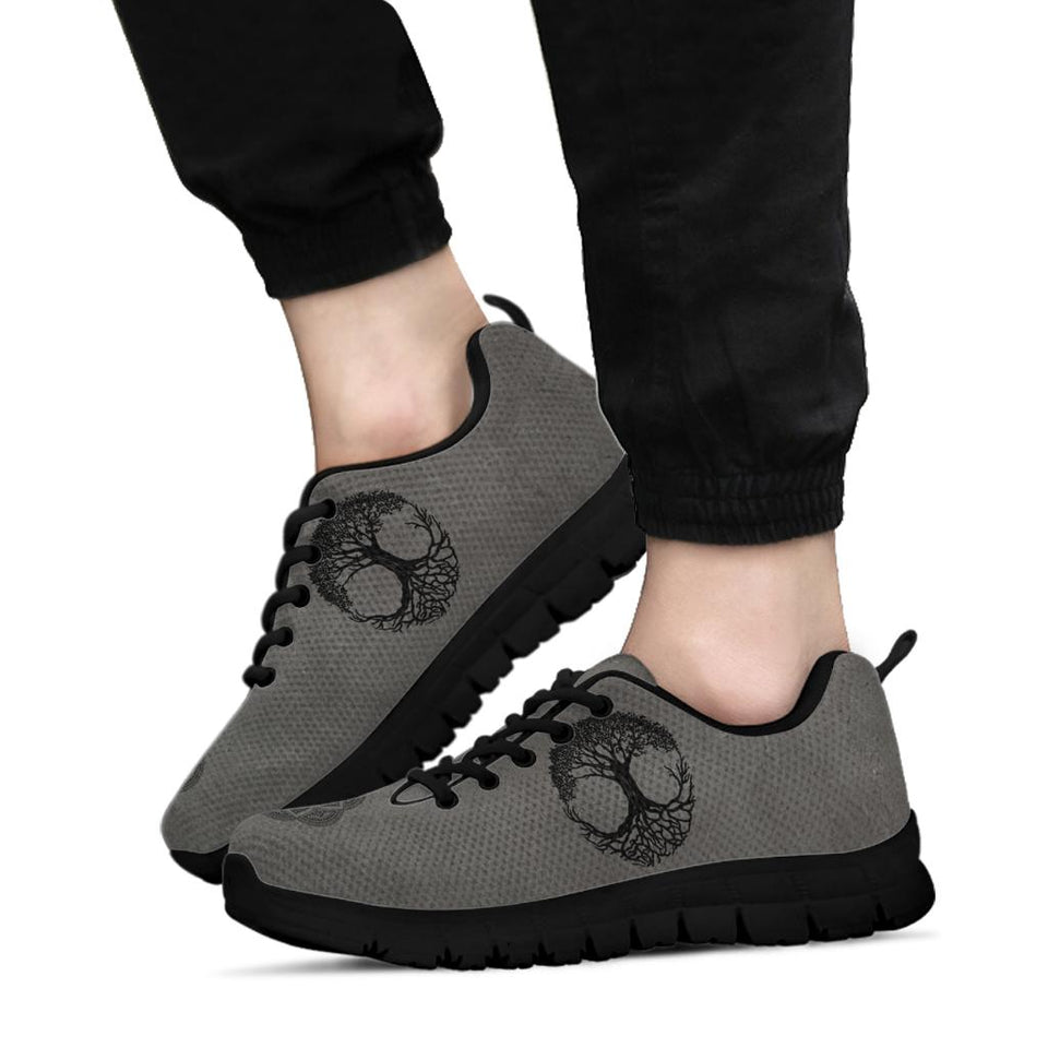 Grey Tree of Life, Handcrafted boots SNEAKERS