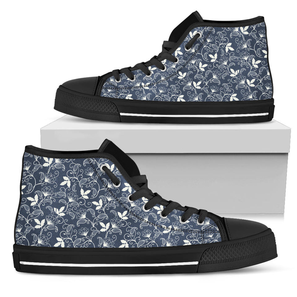 Flower Fractal, Handmade Boots, Leather Boots high top