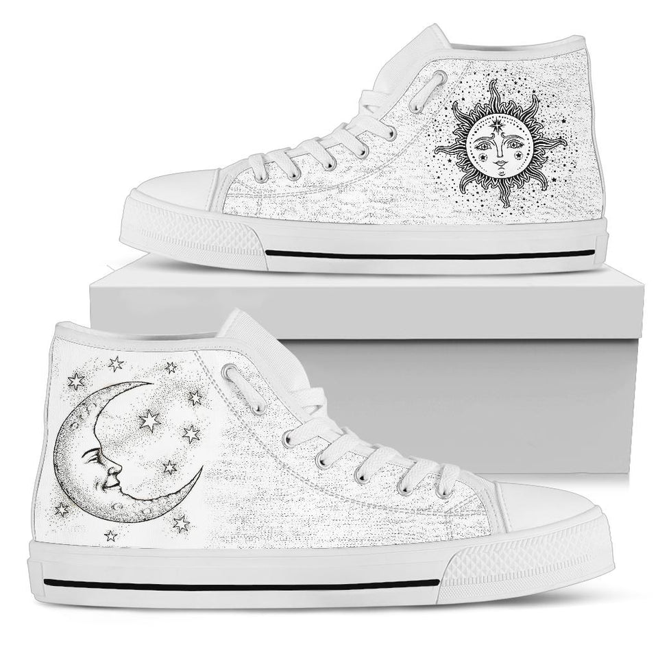 Sun and Moon Hand painted shoes