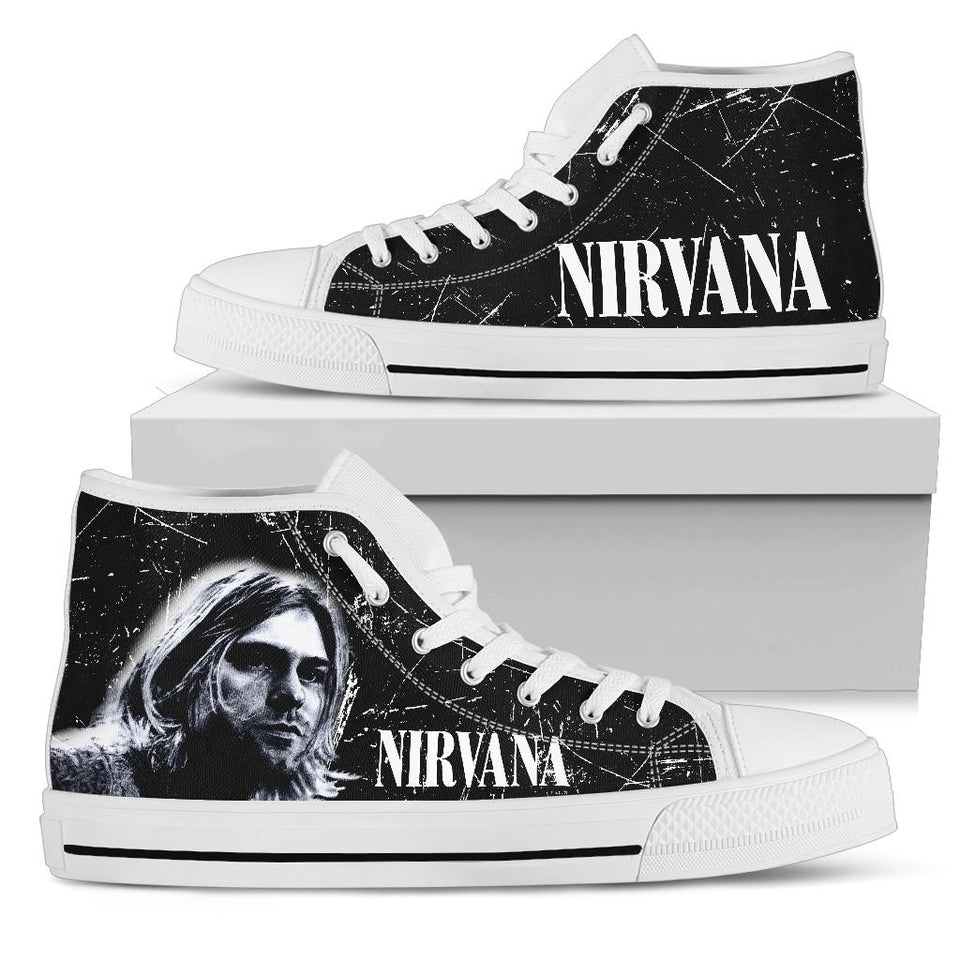 Kurt Cobain Custom Sneakers, Nirvana Custom Shoes