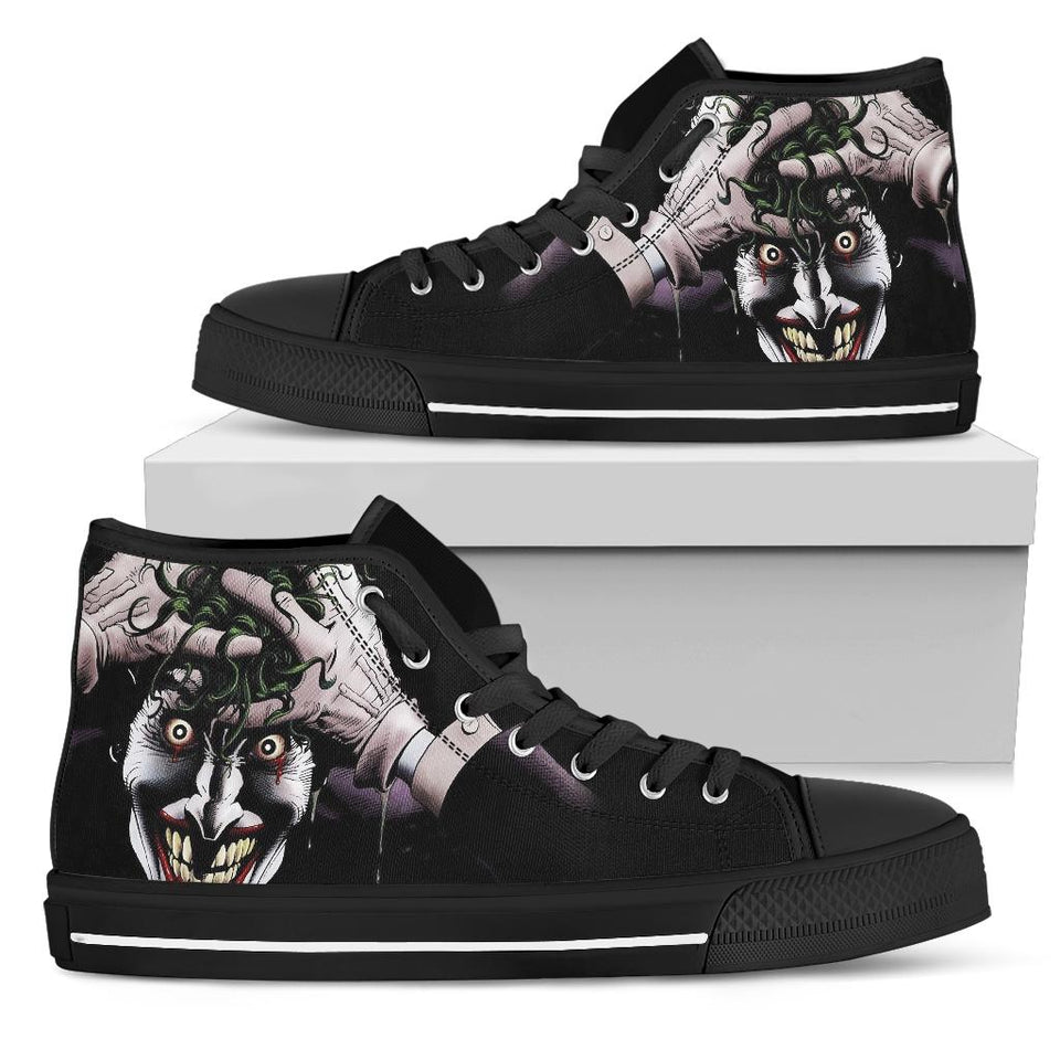 Skull Shoes for Men Fashion Sneaker High Top Gotham Joker