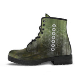 Womens Leather Boots, Tree Of Life, Handmade Crafted, Chakra, Streetwear, Vegan leather, Custom Printed, Rain Boots, Hippie, Classic Boot