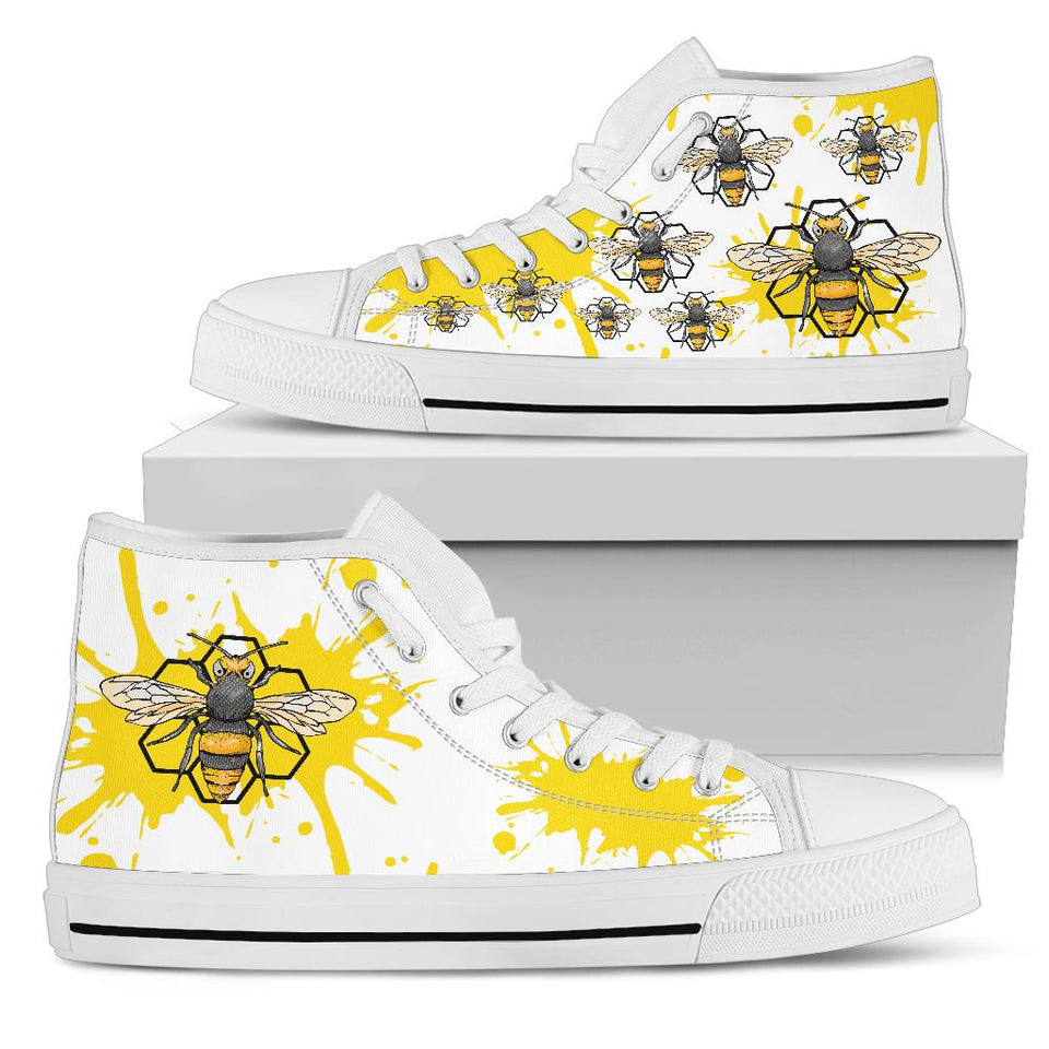 Golden Bee hand painted shoes