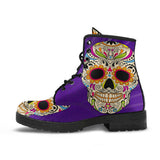 Sugar Skull, Dia De los Muertos, Women's Boots, Vegan Leather, Combat Style Boots, Lolita Combat Boots, Day Of The Dead