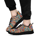 Blue Paisley Mandala, Leather Boots SNEAKERS