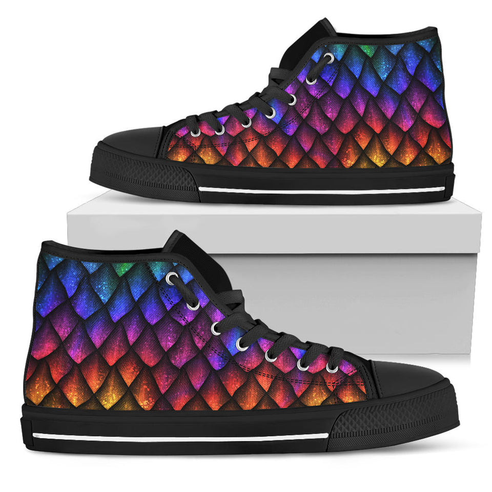 Dragon Scale, Bright Colorful high top