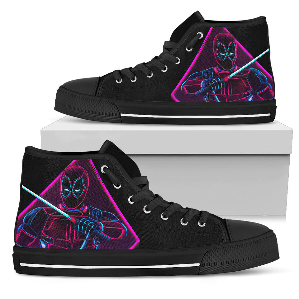 Deadpool Neon Converse Style Shoes