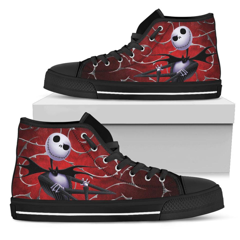 The Nightmare Before Christmas High Top Shoes, Jack Skellington High Top Black