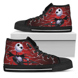 The Nightmare Before Christmas High Top Shoes, Jack Skellington High Top Black