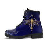 Golden Dragonfly, Lotus Mandala Boots, Womens Leather Boots