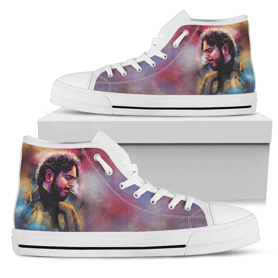Post Malone Custom Shoes, Post Malone Hightop