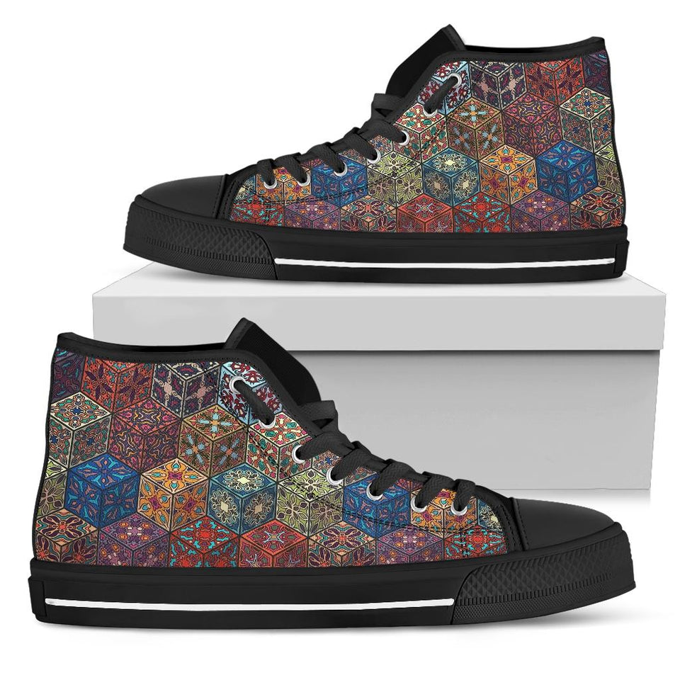 Mandala Boxes, Polar Boots, Multi Colored, Lace Up Boots, Women's Boots