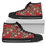 Womens Skull Boots, Womens Leather Boots high top