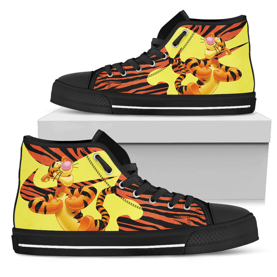 The Tigger Movie Custom Hi Top, Pooh Bear Custom Shoes, Walt Disney Unisex Hi Top