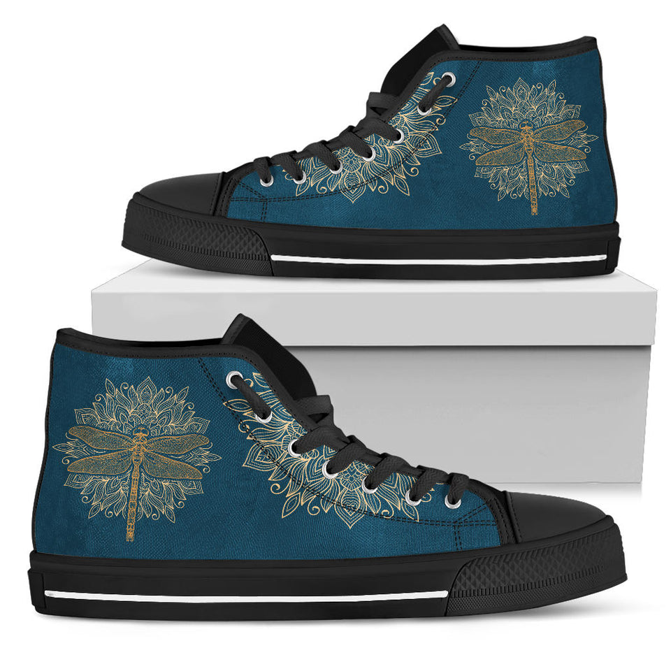 Handcrafted Boots, Gold Mandala