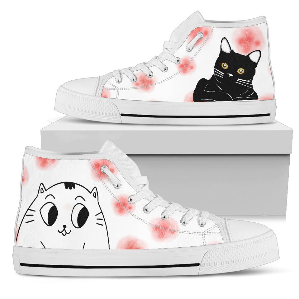 Cute Cats High Top Shoes, Cats For Girl High Top Sneaker