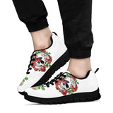Skull and Roses, Gothic Hiking Boots, Women_s Boots, Vegan Leather, Combat Style Boots, Emo Punk Boots, Sneakers
