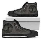 Grey Tree of Life, Handcrafted boots high top