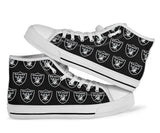 Raiders Shoes, Raiders High Top Sneaker, Football NFL Fan Converse