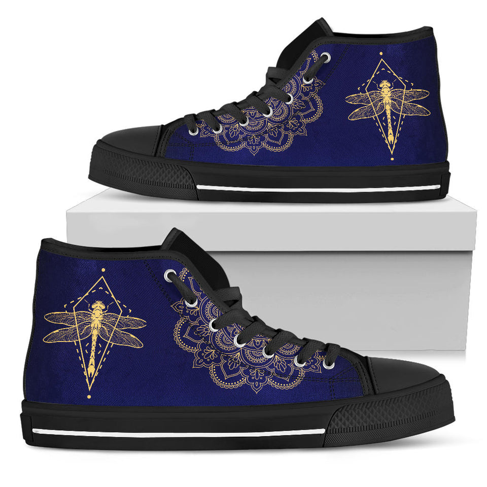 Golden Dragonfly, Lotus Mandala Boots high top( lam lai)