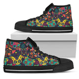 Skull Cat, Leather Shoes, Womens Skull Boots high top