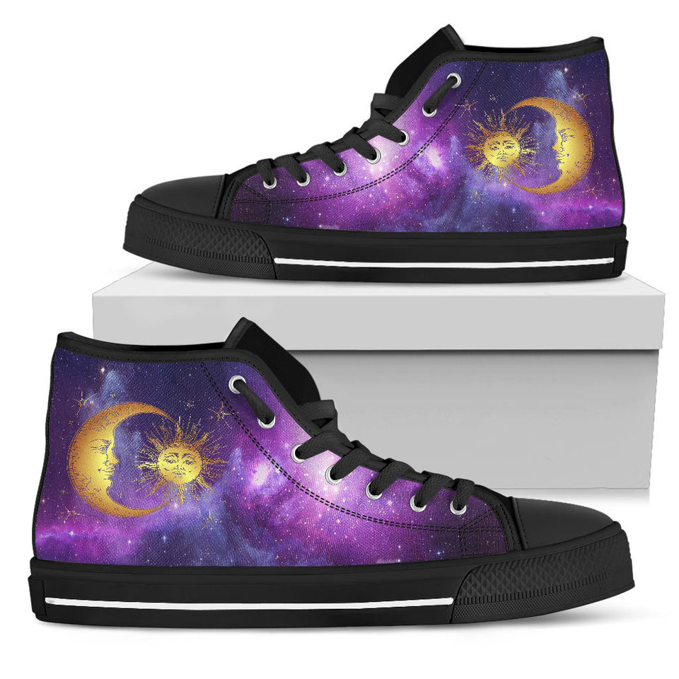 Sun Moon Mandala, Cosmic Galaxy Stars, Women's Boots