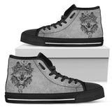 Gray Wolf, Leather Boots Women high top