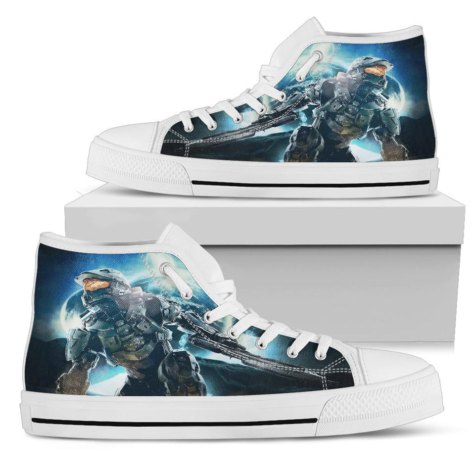 Halo Master Chief Shoes, Master Chief Converse Style Shoes, Halo Fan Gift Idea