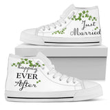 Just Married hand painted shoes Bridal custom shoes