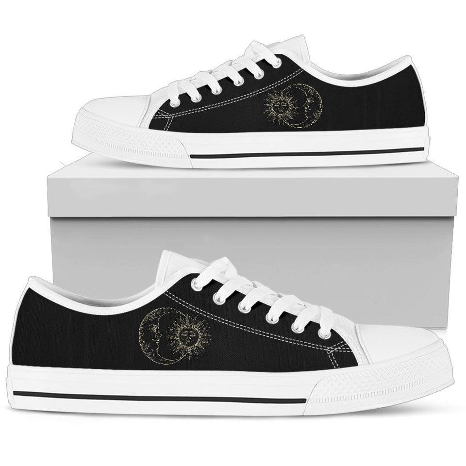 Womens Leather Shoes, Sun Moon Shoes, Leather Boots Women