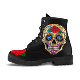 Sugar Skull, Womens Leather Boots, skul Boots, Handmade Shoes, Womens Winter Boots, Womens Rain Boots, Womens Casual Boots, Bohemian Shoes