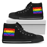 Heart Pride, Vegan Leather, Multi Colored, Hippie, Handmade Boots high top
