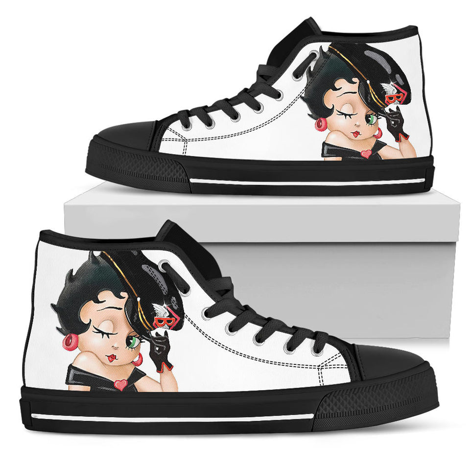Betty Boop High Tops Betty Boop Style Shoes Vintage Betty Boop High Top Sneakers