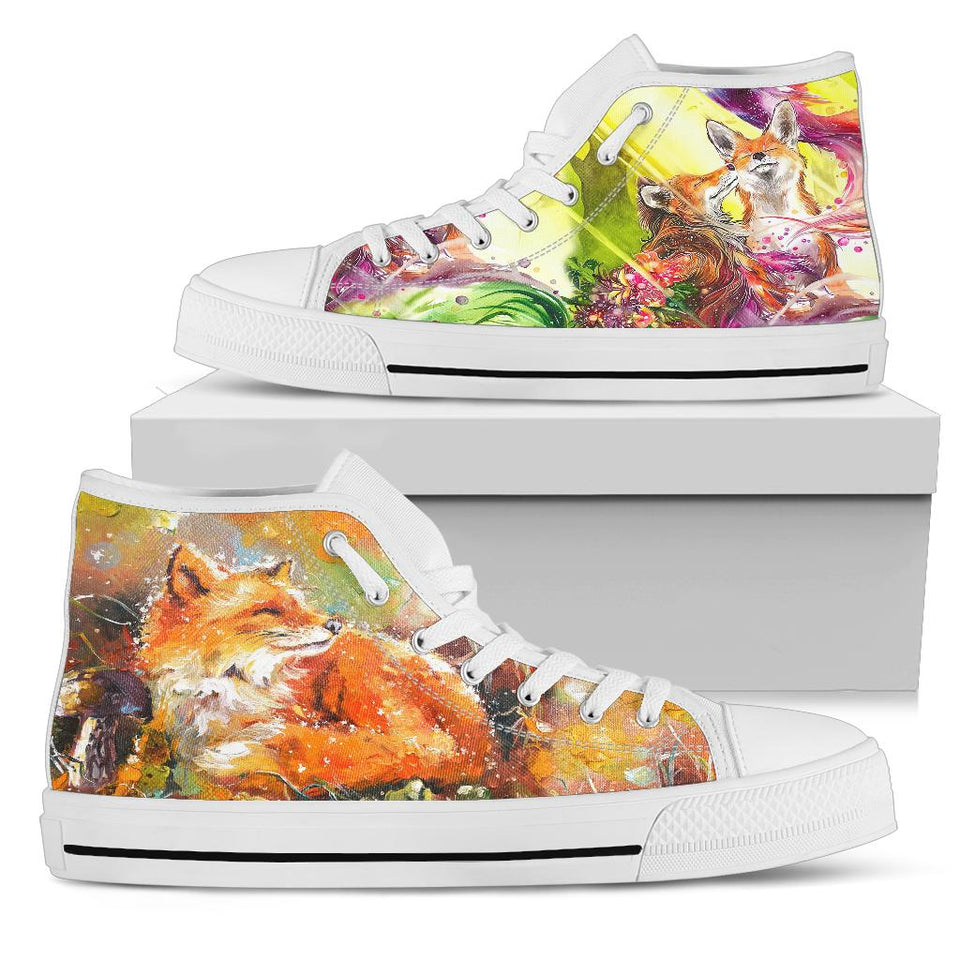 Cute Fox Hand Painted shoes Fox Illustration (2)